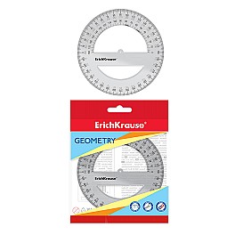 Транспортир 360 град. 12 см Erich Krause Clear 49554 прозрачный