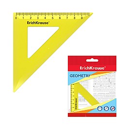 Угольник  45 град.  9 см Erich Krause Neon 49548 желтый
