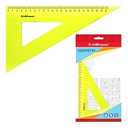 Угольник  60 град. 22 см Erich Krause Neon 49564 желтый