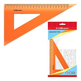 Угольник  60 град. 22 см Erich Krause Neon 49565 оранжевый