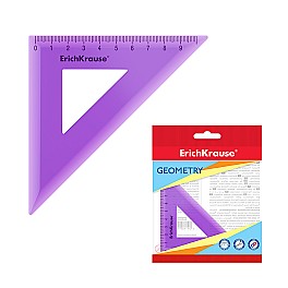 Угольник  45 град.  9 см Erich Krause Neon 52987 фиолетовый