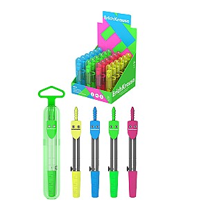 Compas metalic 31526 ErichKrause Neon, 120mm, penar,  asortat