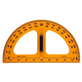 Raportor pentru tabla din plastic 180 grade, 50 cm S007 galben