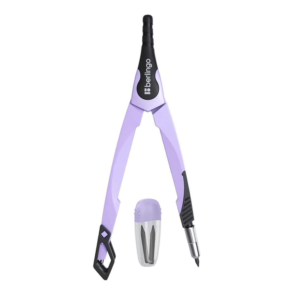 Compas metalic Berlingo Instinct DS00002a, cu mine, lavanda, in cutie din plastic