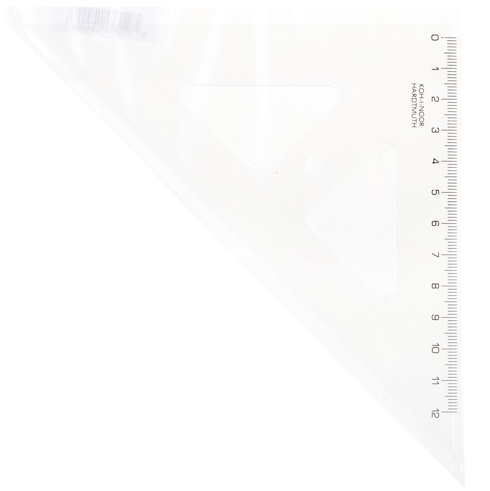 Echer  45 grade 12 cm Koh-I-Noor 744100 transparent