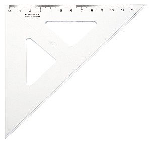 Угольник Koh-I-Noor 744100, 45*12см, прозрачный