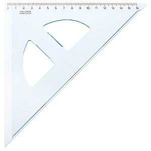 Угольник Koh-I-Noor 744154, 45*16см, прозрачный, синий