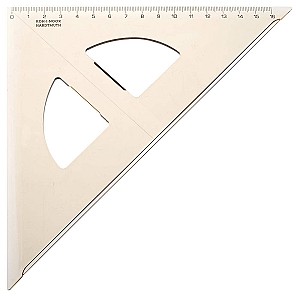 Угольник 45*177мм, прозрачный, коричневый