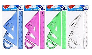 Набор геометрический 88126YL, линейка 30см.+2 треугольника+транспортир