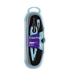 Compas metalic Berlingo Instinct DS00002d, cu mine, acvamarin, in cutie din plastic
