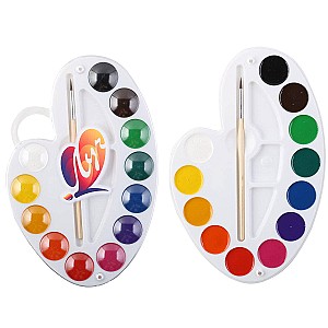 Acuarela LUCI 12 culori Palitra, cu pensula