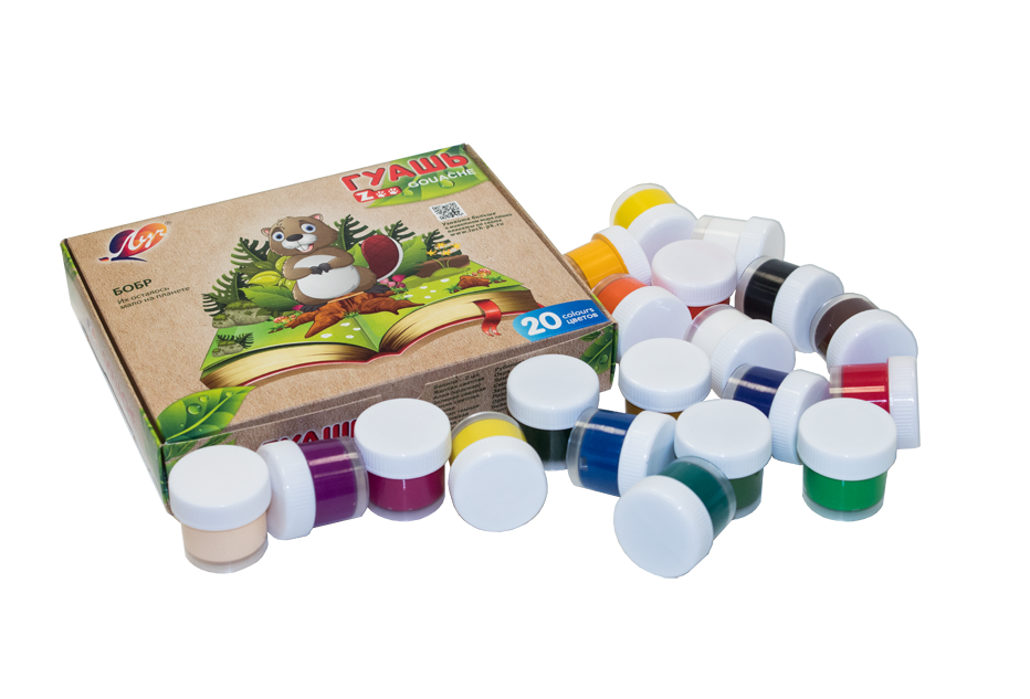 Guasa ZOO, 15 ml., 20 culori