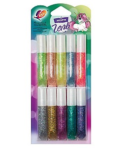 Gel cu sclipici Luci 10 culori x 10 ml