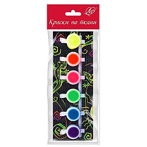 Vopsea pentru textile fluorescenta 6 culori 5 ml