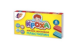 Plastilina 90 gr., 6 culori, moale, cutit