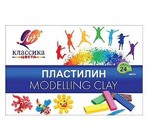 Plastilina Klassika, 480 gr., 24 culori, cutit