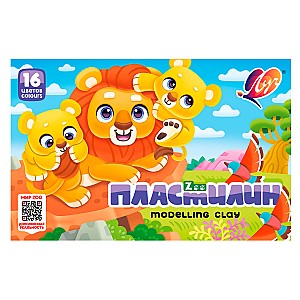 Plastilina ZOO, 240 gr., 16 culori