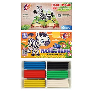 Plastilina ZOO, 90 gr., 6 culori
