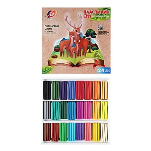 Plastilina LUCI 24 culori, 360 gr. ZOO