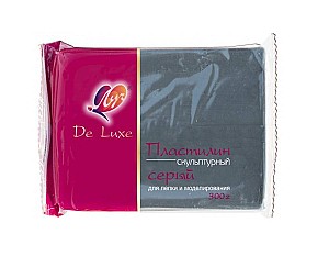 Plastilina De Luxe pentru sculptura 300 gr gri