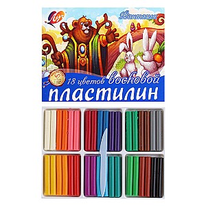 Plastilina cerata LUCI 18 culori, 270 gr., Fantezie