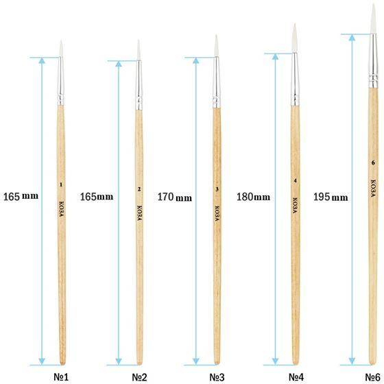 Set pensule Artspace, 5 bucati, capra: 1;2;3;4;5