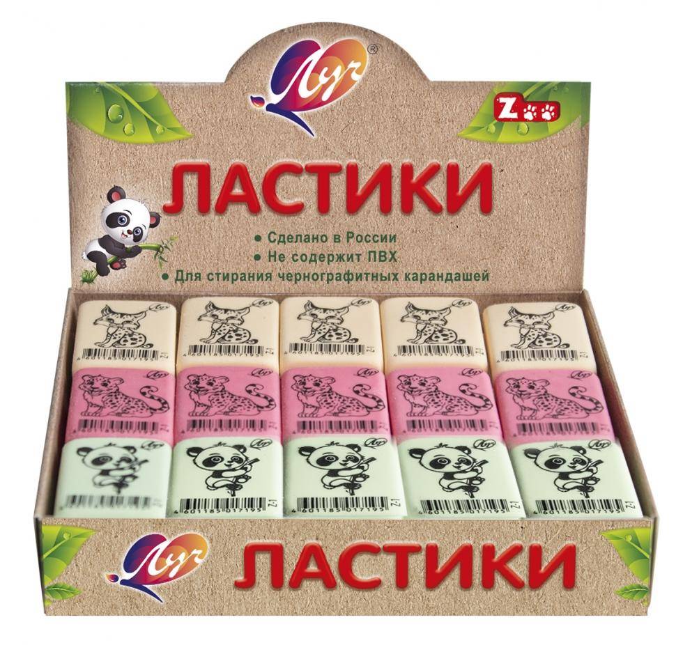 Резинка ZOO Z1, прямоугольная, пастельная