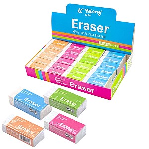 Radiera Yalong 16012YL, dreptunghiulara, alba