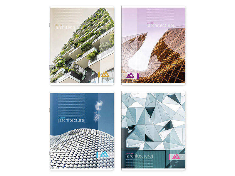 Тетрадь 48 листов, линия, лак, 48186