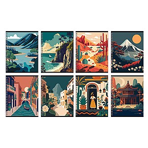 Caiet 80 foi patratele, spirala 11947 coperta dubla