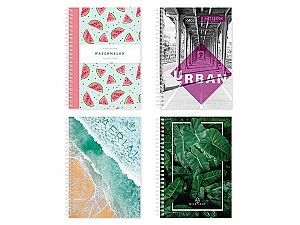 Caiet 80 foi, Euro patratele, pe spirala, 0501-S