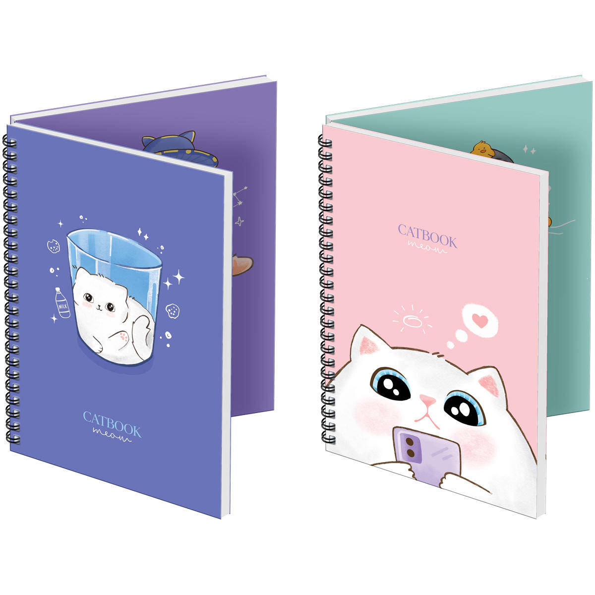 Caiet 80 foi patratele, spirala, lac selectiv 53955 laminare mat