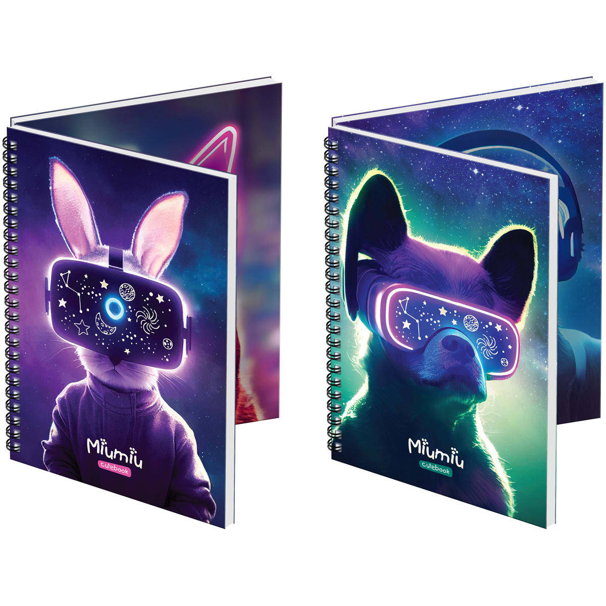 Caiet  80 foi patratele  53949 pe spirala, coperta dubla, laminare mat, emborsare