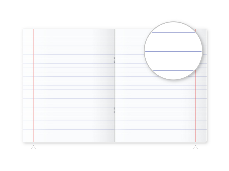 Caiet 96 foi, linie, 961060