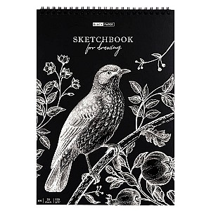 Sketchbook A4 20foi 38360 pe spirala, bloc negru 120gr