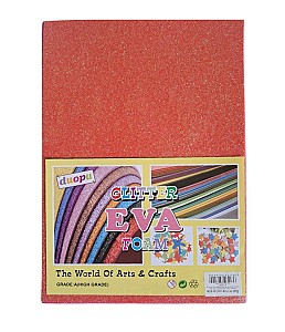 Set hartie color ST02609 EVA A4, 10 culori, cu sclipici