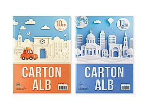 Set carton alb A4, 10 foi