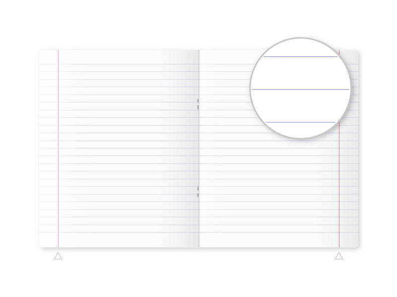 Caiet 96 foi, linie, 961007