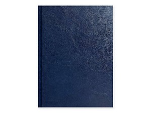 Caiet 96 foi, patratele, coperta tare, imitatie piele, albastru