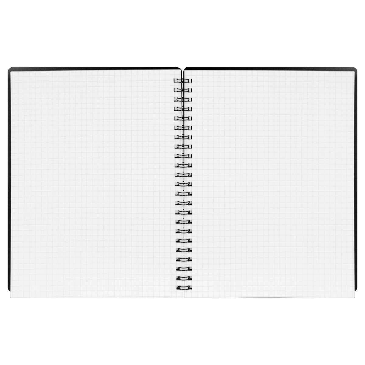 Caiet  48 foi patratele  59680 pe spirala, coperta plastic, negru