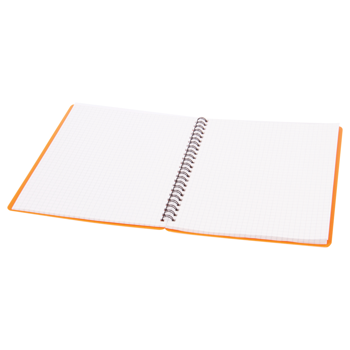 Caiet  48 foi patratele  59678 pe spirala, coperta plastic, portocaliu