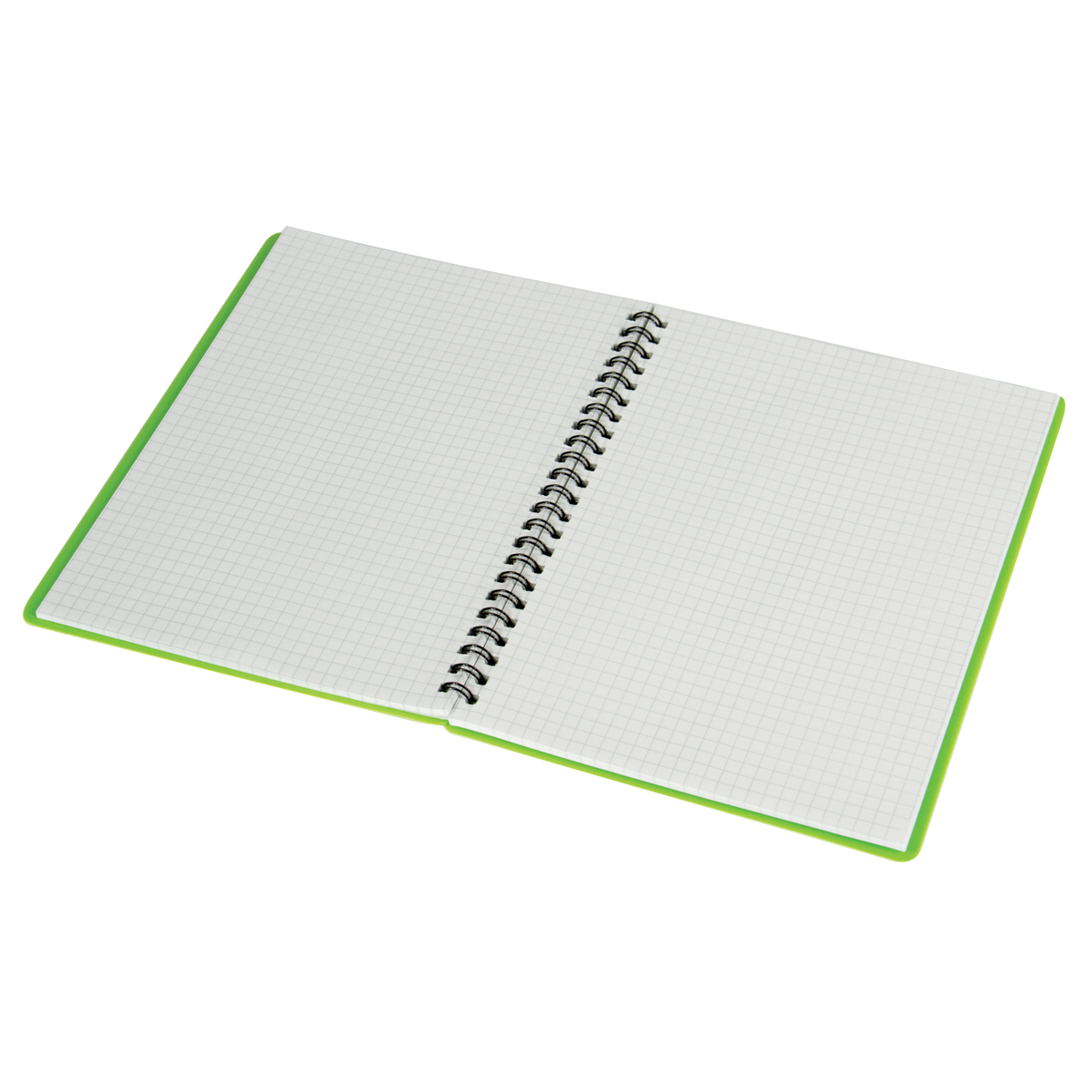 Caiet  48 foi patratele  59676 pe spirala, coperta plastic, verde deschis