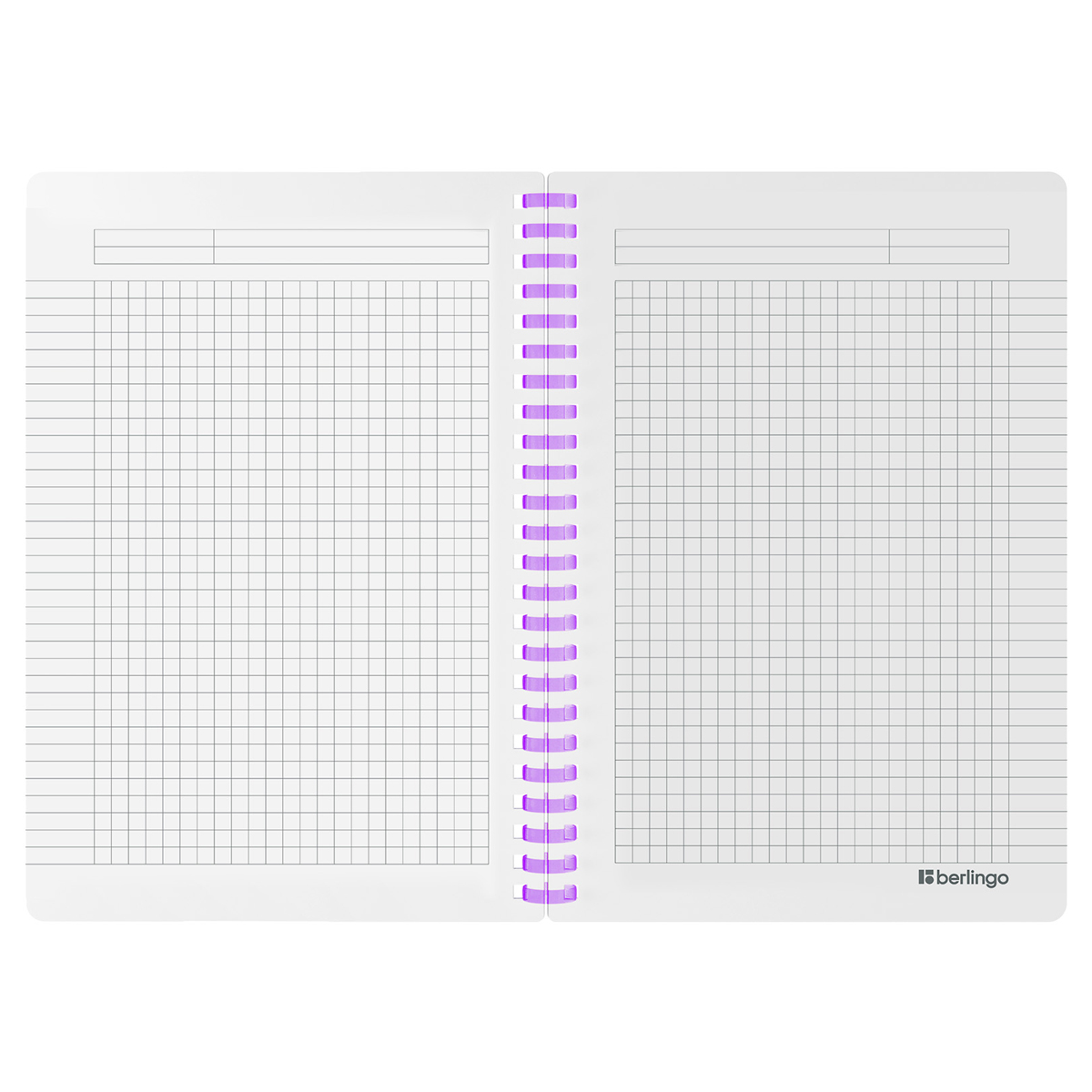 Caiet  80 foi patratele  RNtA5S19 spirala siliconica, coperta plastic 700mkm