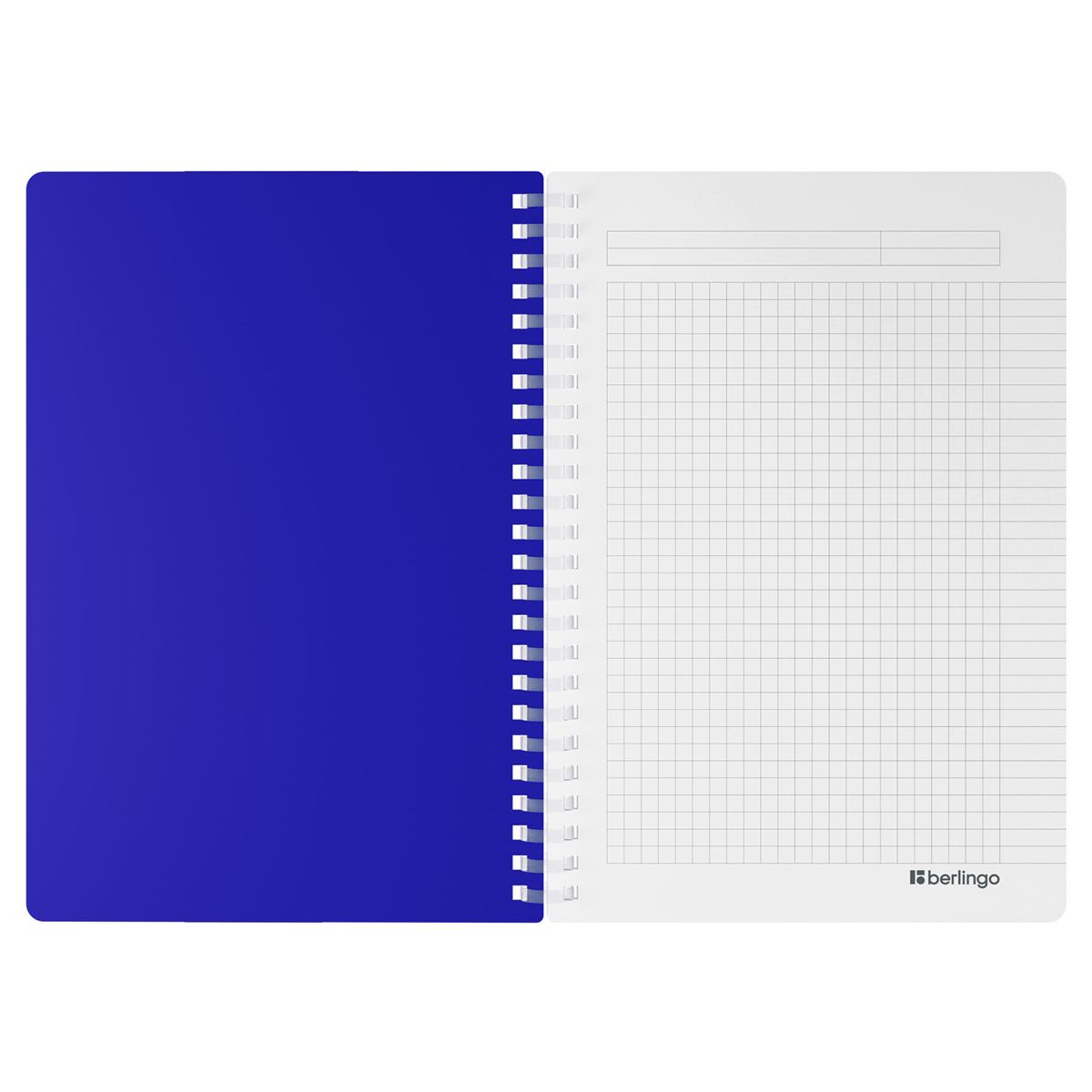 Caiet  80 foi patratele  SRnA5891 spirala siliconica, coperta plastic 600mkm, albastru