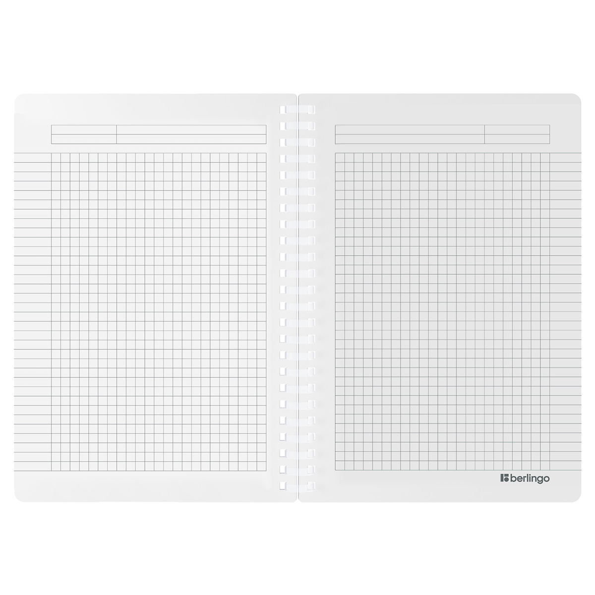 Caiet  80 foi patratele  SRnA5891 spirala siliconica, coperta plastic 600mkm, albastru