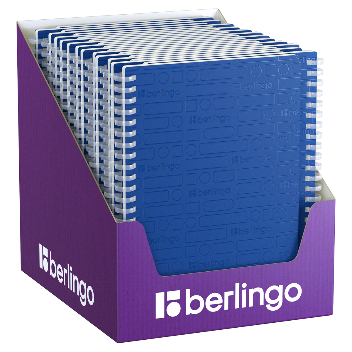 Caiet  80 foi patratele  SRnA5891 spirala siliconica, coperta plastic 600mkm, albastru