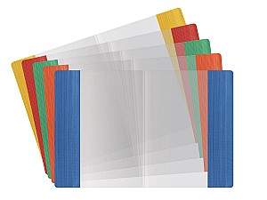 Set invelitori pentru caiete Euro 308x214mm, 5 culori, PVC 90 mkm, 25 buc.