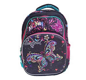 Ghiozdan Miqiney ST04656, 3 compartimente, 3 culori