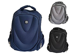 Ghiozdan Miqiney ST04659, 3 compartimente, 3 culori