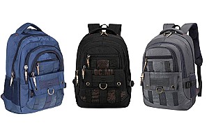 Ghiozdan Miqiney ST04796, 2 compartimente, 3 culori